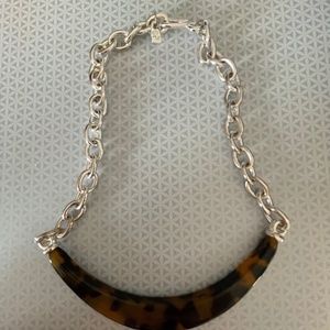 Lauren Ralph Lauren Silver tone and tortoise look collar